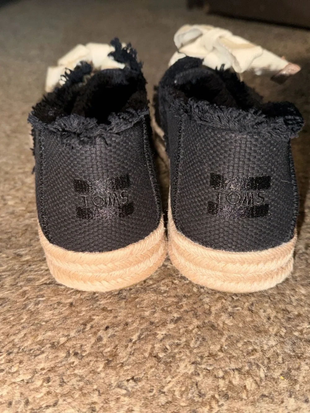Tom’s Black and Tan Carolina Lace-Up Espadrille